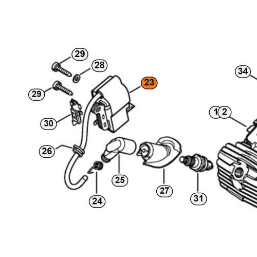 Stihl bobina modulo accensione - modulo,
