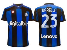 MAGLIA TAGLIA XL DI NICOLO' BARELLA DELL FC INTER MAGLIETTA ADULTO 2023 HOME