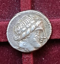 Denario In Argento Anonimo Con Certificato- Testa Di Apollo- Repubblica Romana