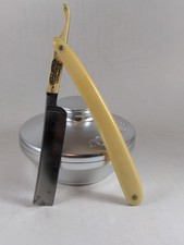 Rasoio dritto vintage 9/16 HOLLINGER Solingen Germania sovrapposizioni Tang