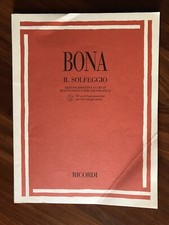 BONA IL SOLFEGGIO ED. DEFINITIVA RICORDI 2014 SENZA CD COME NUOVO