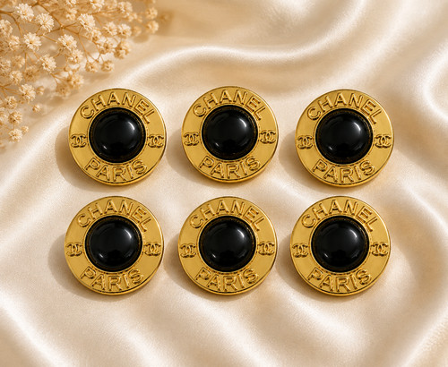 Set bottoni oro nero - 6,