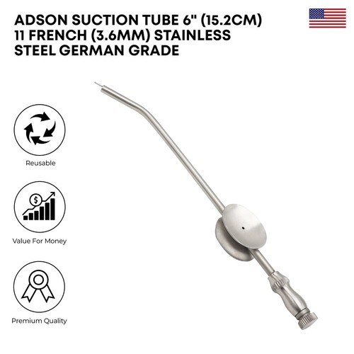 Adson tubo aspirazione - tubo, 6"
