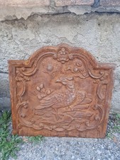 VECCHIA PIASTRA - PLACCA IN GHISA PER CAMINO, DECORAZIONI A RILIEVO