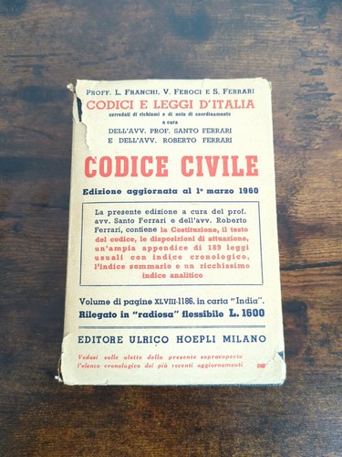 Codice civile 1960 - hoepli,