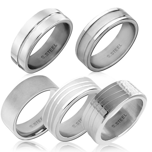 Anello unisex acciaio opaco - anello,