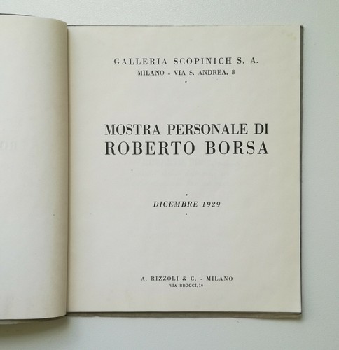 Roberto borsa mostra - roberto, personale