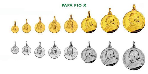 Medaglia papa pio - medaglia, x