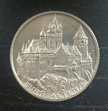 Campione di goffratura in formato 5 DM con scritta a bordo conio della Hamburgische M. nuovo di zecca