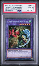 PSA 10 ELEMENTAL HERO FLAME WINGMAN SGX1-ENA21 SPEED DUEL GX ACADEMY BOX JADEN