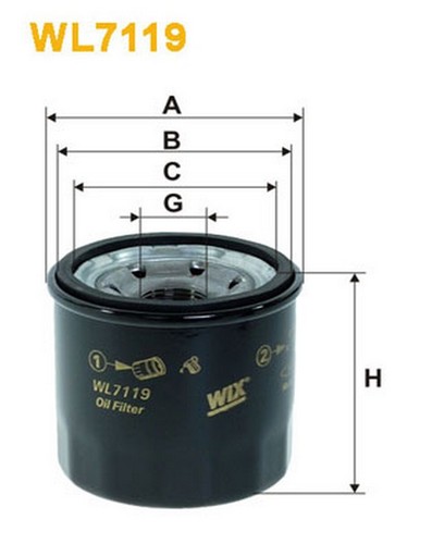 Wl7119 filtro olio per piaggio - olio,