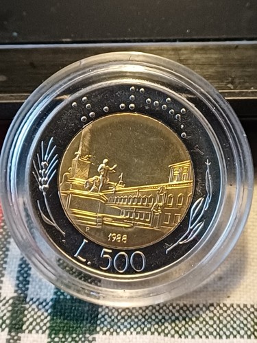 500 lire bimetallica 1988 - 500,
