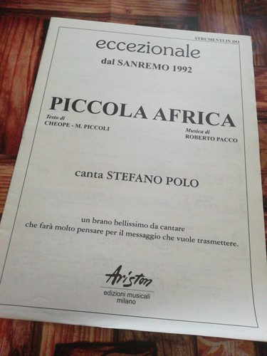 Spartito piccola africa - piccola,