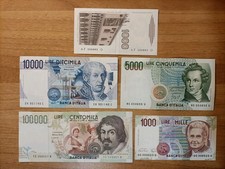 100000 10000 5000 1000 LIRE