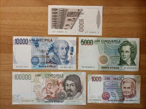 100000 10000 5000 1000 lire - 5000,
