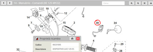 Fantic comando luci sinistro - fantic,