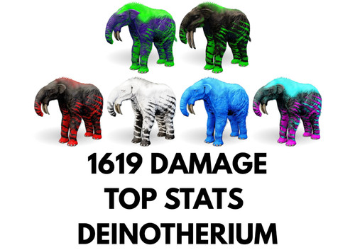 Deinotherium 1619 damage top - deinotherium,