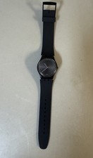 Orologio Swatch Vintage 1986 Soto GB109 Nero Grigio Cerchi Concentrici Da Collezione