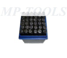 PUNZONI ALFANUMERICI KIT 36 PZ DA 4 MM PUNZONATORE STAMPINI LETTERE NUMERI 