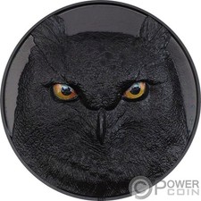 EAGLE OWL Gufo Reale Hunters by Night 5 Oz Moneta Argento 20$ Palau 2021