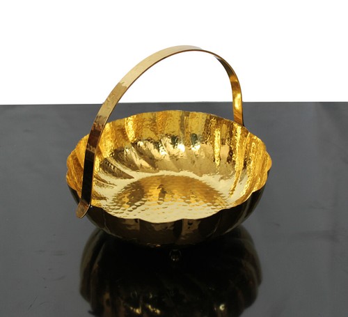 Cestino centrotavola ottone - centrotavola, in