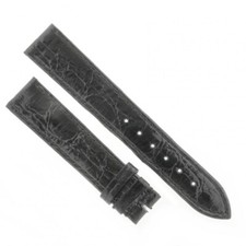 Glossy Black Flat Crocodile