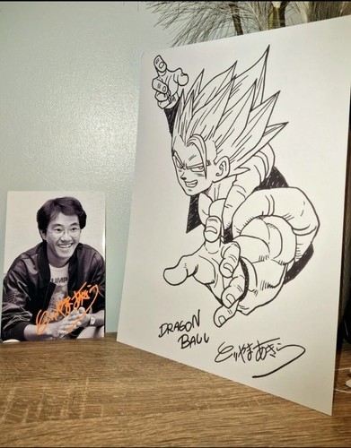 Akira toriyama signed 6x4 - signed,