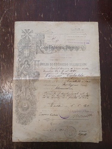 Foglio congedo illimitato - foglio,
