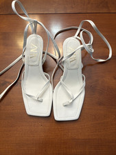 zara sandali bianchi punta