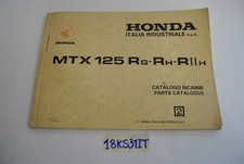 Catalogo ricambi Genuine spare parts catalogue Honda MTX 125 RG RH RII H 1996