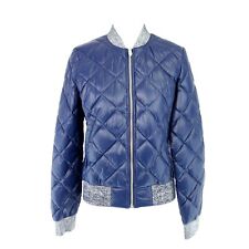 Giacca IQ Berlin blu donna blouson giacca da mezza stagione trapuntata bomber 44 XXL nuova