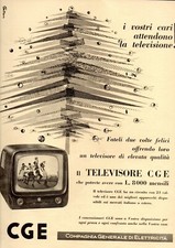 p2 pubblicità televisore CGE Compagnia Generale di Elettricità Milano 2