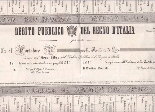 Regno italia cedola - regno,