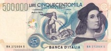 Repubblica  Italiana - 500.000 / 500000 Lire Raffaello 1997  -  PERIZIATA