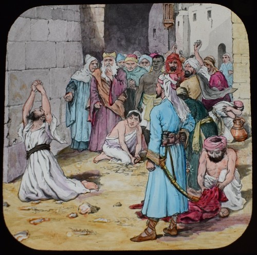 Antique magic lantern slide - magic,