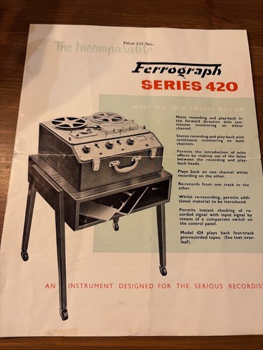 Ferrograph serie 420 - ferrograph, +