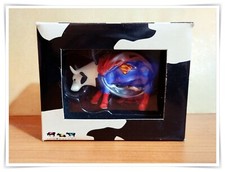 Cow Parade "Super mucca" (piccola) Raro design, dipinto a mano Superman