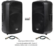 Italian Stage Proel IS SPX12A COPPIA Cassa attiva 12" bi-amplificata 400w + cavi