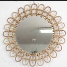 Specchio legno, bambù, anno 1960