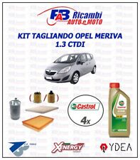 KIT TAGLIANDO OPEL MERIVA 1.3 CDTI 51KW 55KW - 4 FILTRI 4 LITRI CASTROL 5W30 2°