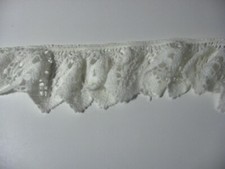 PIZZO BORDO PASSAMANERIA IN PILE EFFETTO LANA LAVABILE 40° COLOR BIANCO LANA