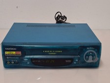 Daewoo EQ757 VCR 6 Head Hi-Fi Stereo Design Blu NON FUNZIONANTE RICAMBI
