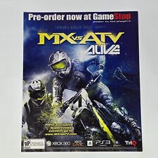 MX vs ATV Alive Xbox 360 PS3 GameStop GRANDE Stampa Pubblicità/Poster Promo Art