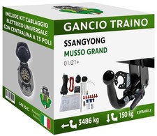 Gancio orizzontale estraibile - orizzontale,