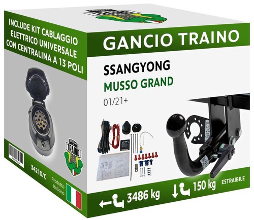 Gancio orizzontale estraibile - gancio,