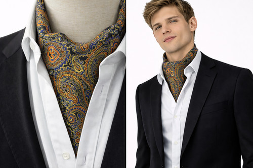 Cravatta uomo oro ascot - oro,