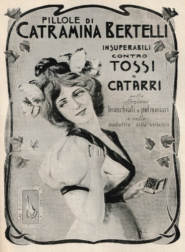 Pubbl 1901 catramina bertelli - 1901,