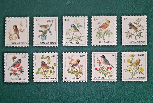 San marino 1972 uccelli - marino,