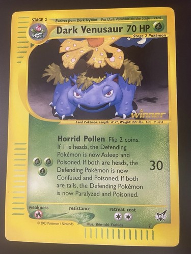 Dark venusaur oversized winner - oversized,