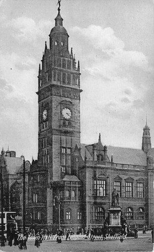 Sheffield town hall from - town,